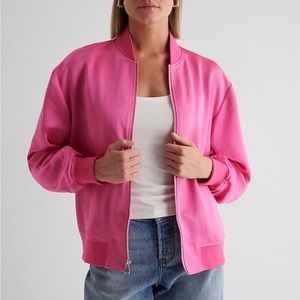 Satin Oversized Bomber Jacket
